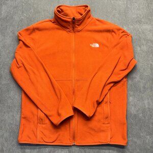 The North Face Men’s Full Zip Fleece Jacket | XL | Orange | Circular Design